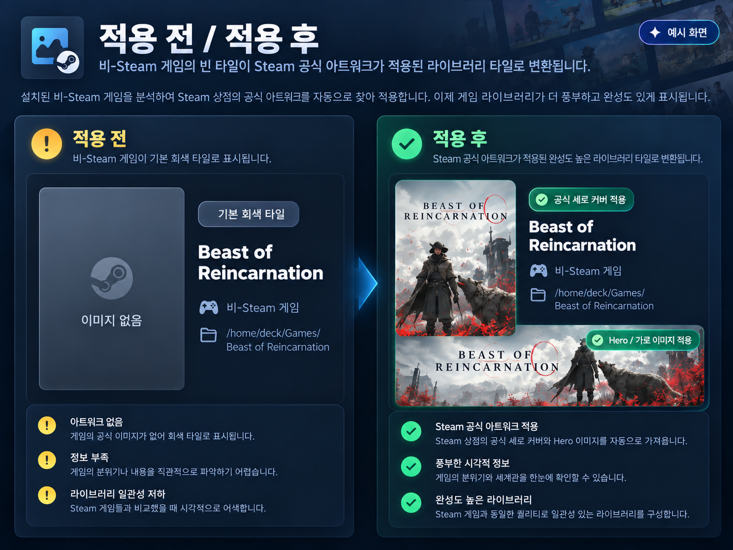 적용 전후 비교 예시